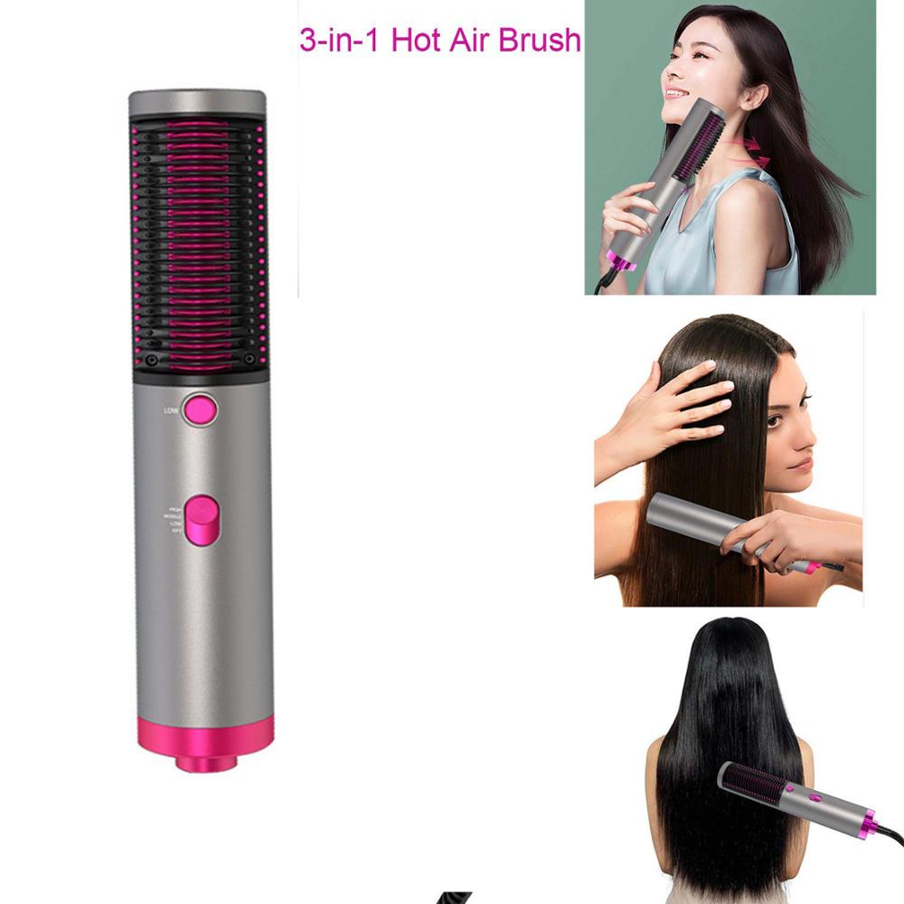 One Step Hair Blow Dryer Air Brush fast Hair Dryer 4 in1 Negative Ions Hair Salon Volumizer Straightener Curler Styler Comb