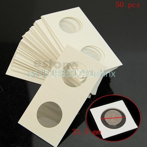 50pcs 37mm Stamp Coin Holders Cover Case Storage 2X2" Flip: 315