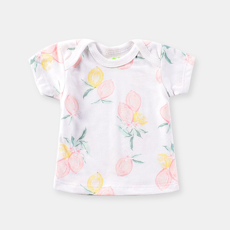 Baby Mädchen Druck Mantel Sommer Kurzen Ärmeln T-Shirt Dünne, Weiche Baumwolle Kleidung T