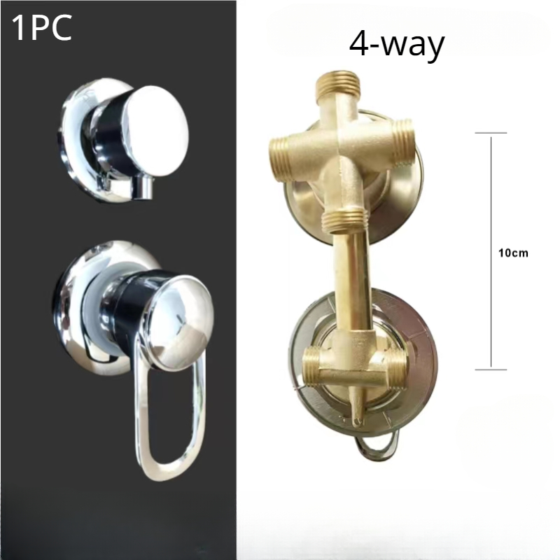 2/3/4/5 Way Shower Switch Control Shower Room Faucets Mixer Shower Cabin Accessories Valves Diverter Tap: Silver