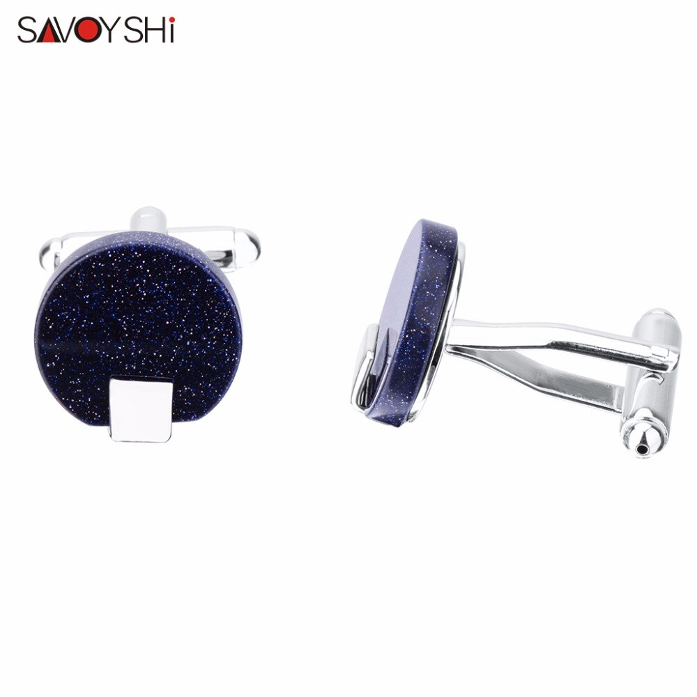 Savoyshi Custom Ronde Steen Ster Manchetknopen Voor Heren Shirt Manchetten Manchetknopen Cadeau Mannen Sieraden