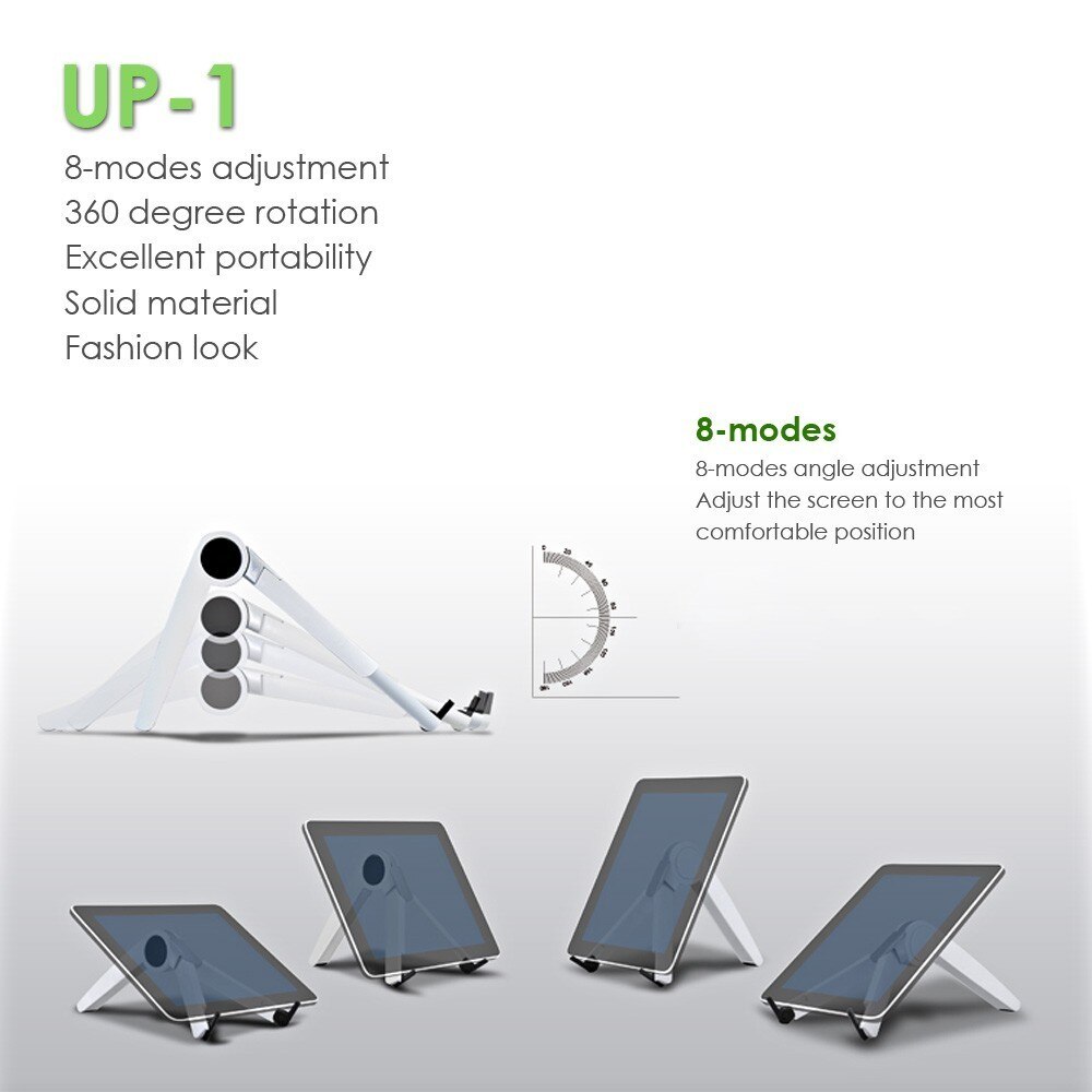 Foldable Aluminum Alloy Tablet Stand For 10-15 Inch Laptop 9-10 Inch Tablet Rotate Portable Tablet Holder Mount