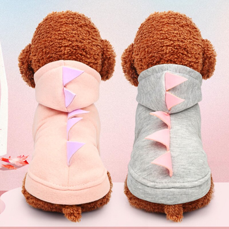 Sweat à capuche en forme de dinosaure pour chien et chat, vêtement d&#39;hiver pour animaux de compagnie, Costume pour petits chiens, Yorkshire Shih Tzu