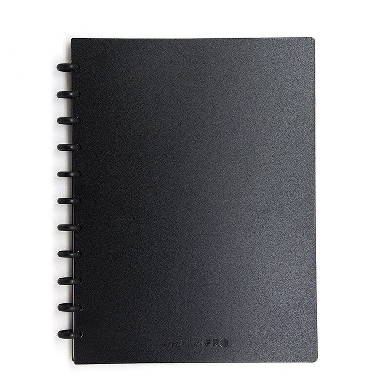 Carpeta transparente A4 con agujeros para guardar documentos, carpeta de encuadernación de almacenamiento de PVC, con anillas, hojas sueltas, para cuaderno, manualidades, 10 unidades