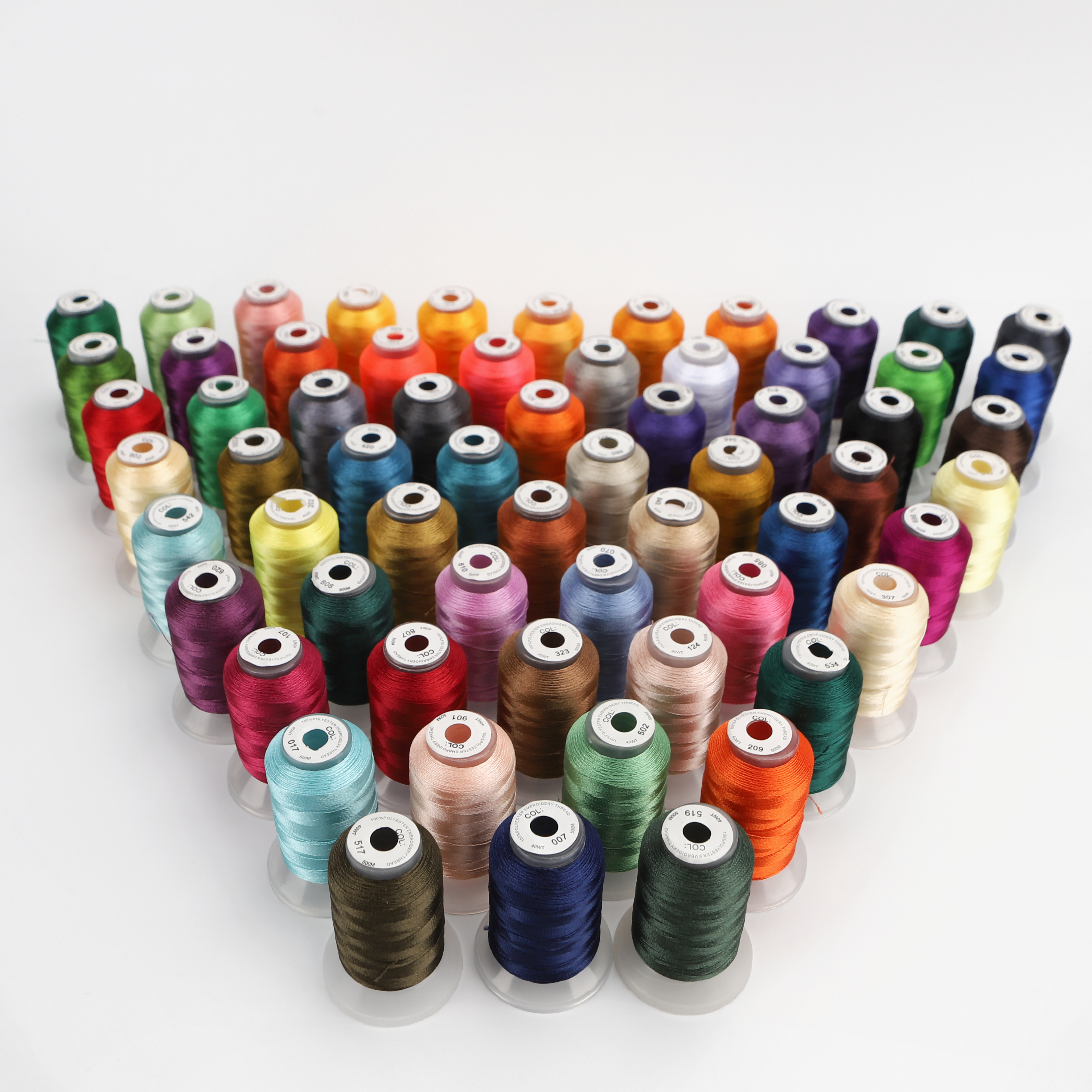 Juego de 4/5 colores Brother, hilo de bordar de poliéster Premium, 500 metros cada carrete para máquina doméstica Brother Babylock Janome Singer