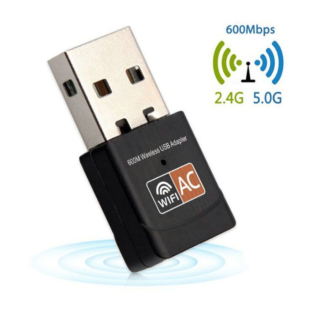 Usb wifi adapter 600 mbps wi fi adapter lan wifi dongle ac wifi mottaker antenne usb ethernet  pc 5 ghz trådløs ekstern