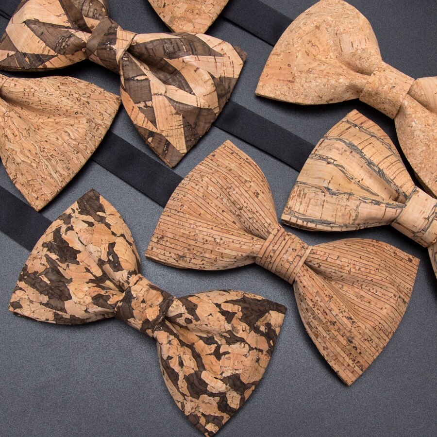 Kurk Hout Mode Strikjes Mens Novelty Handgemaakte Massief Das voor Mens Wedding Party Man Accessoires Mannen Bowtie