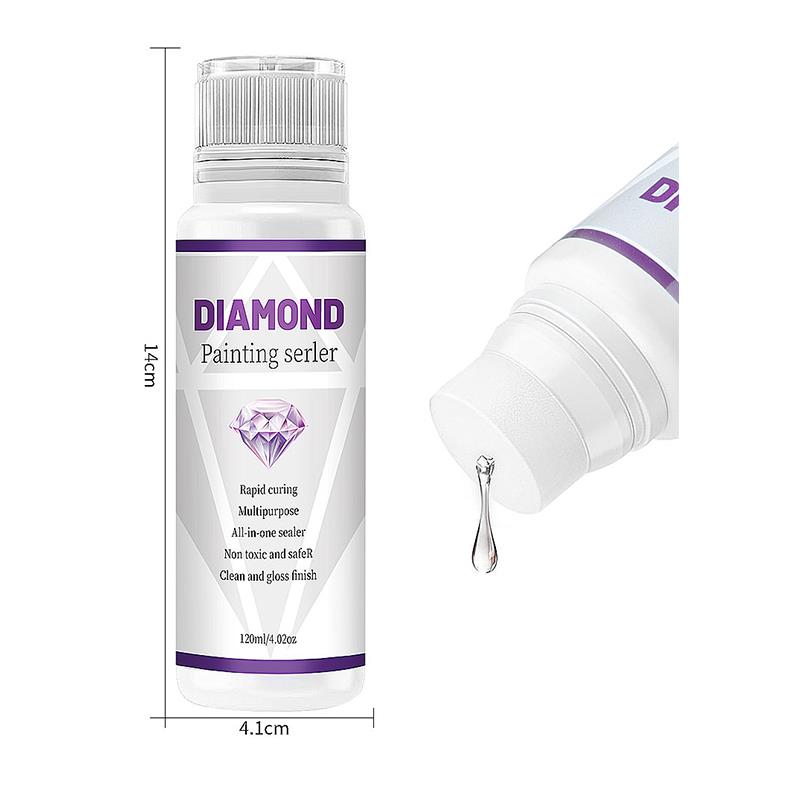 120ML Diamond Painting Sealer 5D Diamond Painting Art Glue Permanent Hold & Shine Effect Sealer Diamond Painting Puzzle