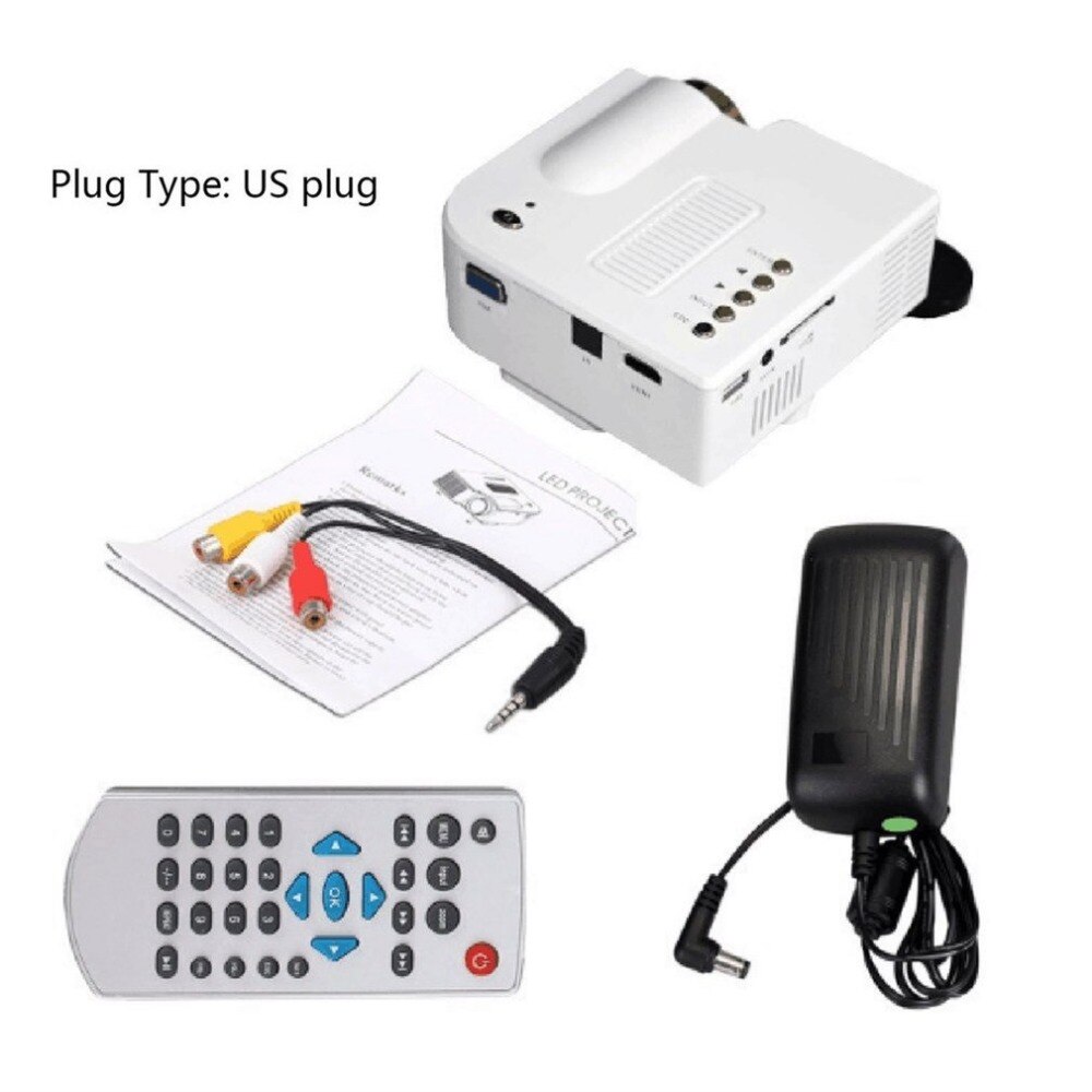 UC28 + Mini projecteur Portable 1080P HD Home cinéma cinéma Interface HDMI améliorée dispositif de divertissement à domicile lecteur multimédia