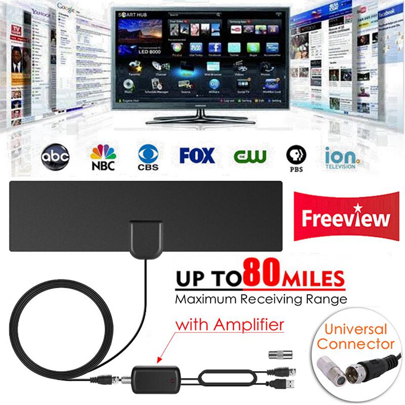 Indoor Digital TV Antenna with Signal Amplifier Booster TV Radius Antena TV Surf Antennas HDTV Freeview TDT Cable TV Fox Antenna