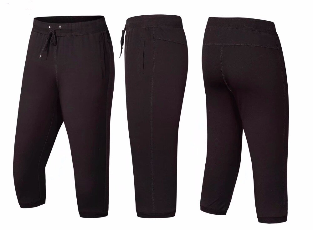 Voetbal basketbal tennis training gym 3/4 leggings heren fitness slim broek jogging katoen ademende sportbroek hardlopen