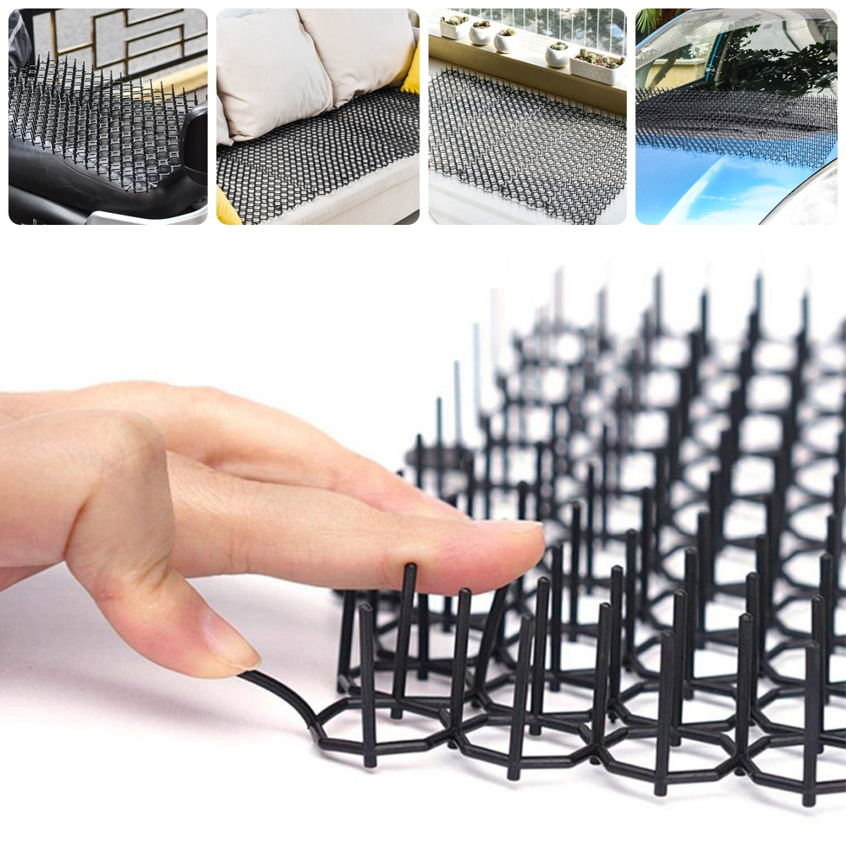 1Pc anti-Gatto picchi Zerbino anti-Arrampicata Recinzione Balcone Isolamento Giardinaggio anti-Gatto Spina rete canna Scoiattolo Repellente Forniture per Animali Domestici