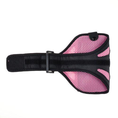 Metermal zwart / roze verstelbare stoffen netarmband voor samsung galaxy  s4 /  samsung galaxy note 2 /  samsung galaxy note 3