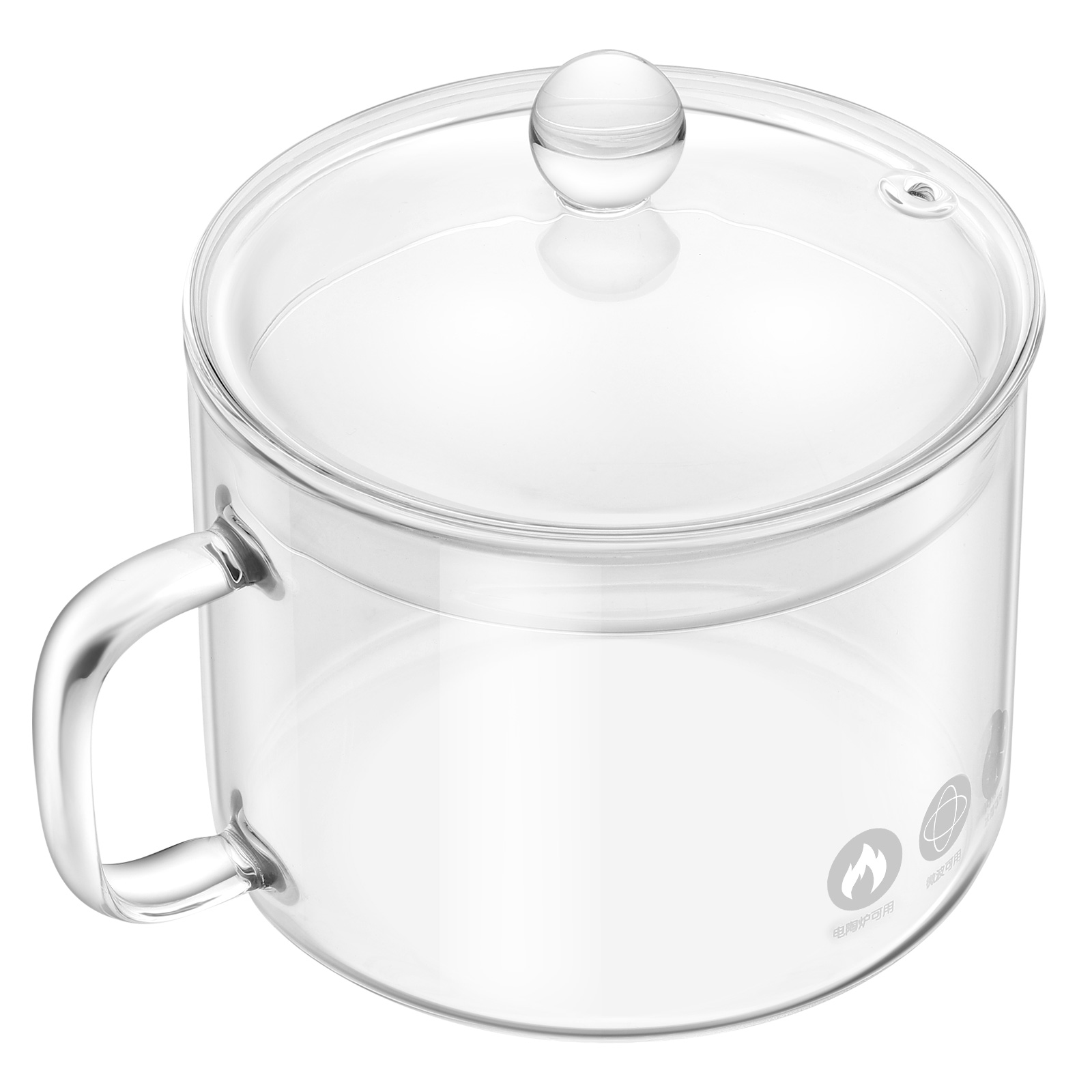 1pc Transparent Heat-resistant Multipurpose Noodle Pot Simmer Pot Stew Pot for Kitchen Home Restaurant