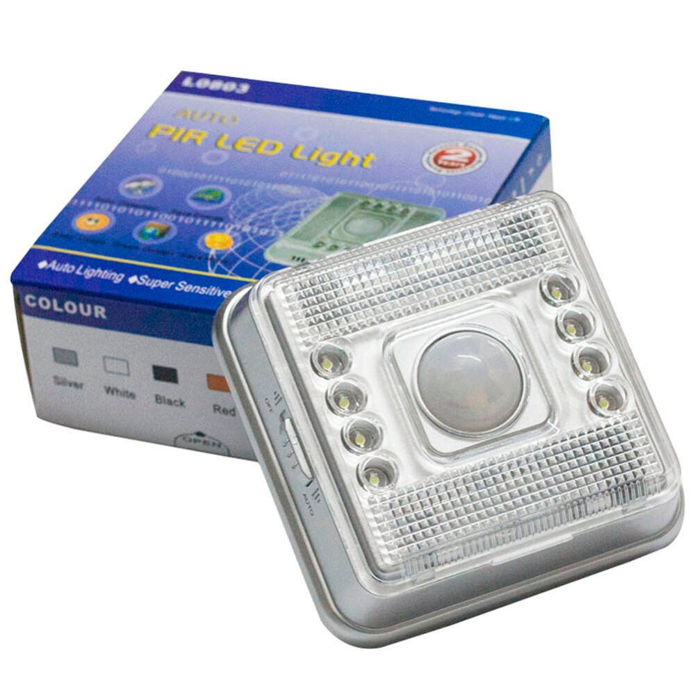 Lightinbox Pir Auto Sensor Draadloze Verlichting Led Infrare Sensor Nachtlampje Bewegingsmelder Nachtlampje Lamp
