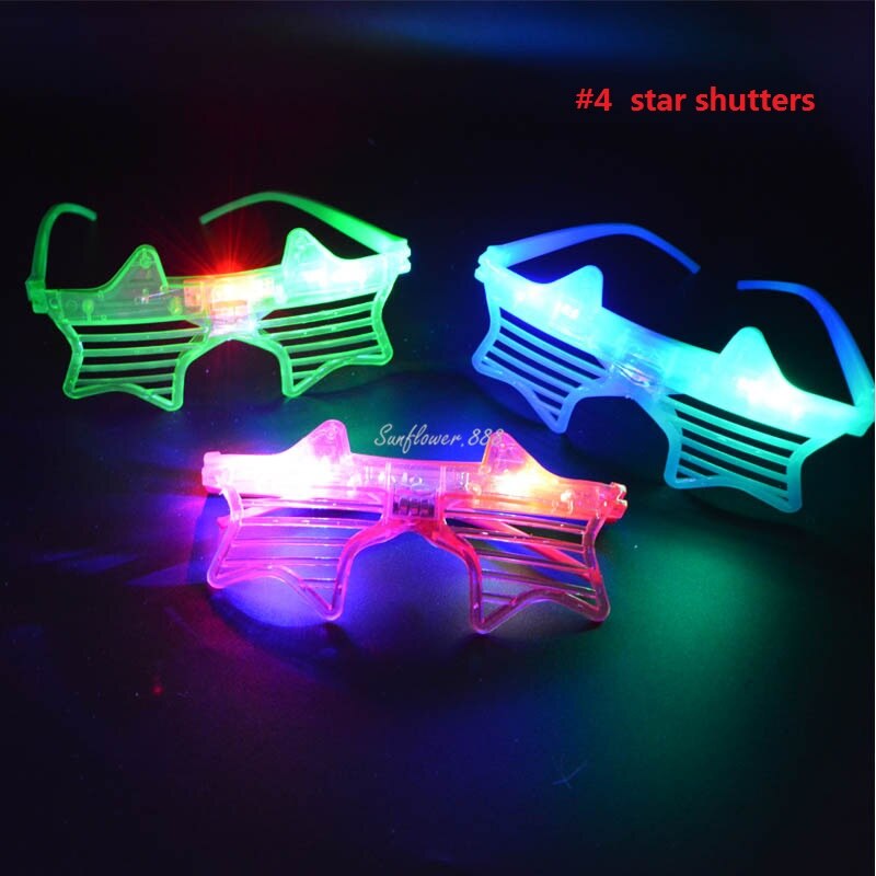 1Stck Licht-hoch Sterne Herz Quadrat Gläser Auge Maske LED Blinkt blinkt Karneval Rave LED Party Weihnachten Ostern: 4