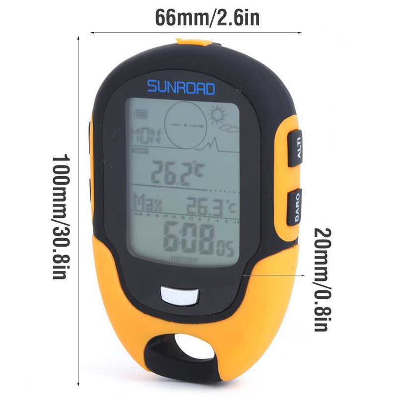 SUNROAD FR500 FR510 Handheld GPS Navigation Empfänger Tragbare Handheld Digital Höhenmesser Barometer Kompass Lokalisierer: FR500 ohne GPS