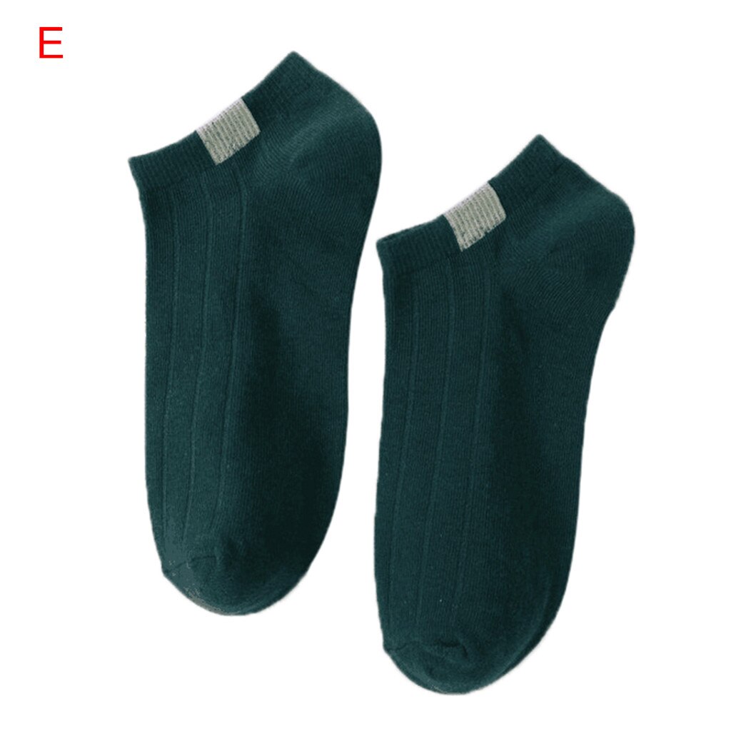 25 # Корейский Стиль Femmes Décontracté Coton Solide Couleur Pure Confortable Chaussettes Harajuku Style Sans Couture Coton Chaussettes: E