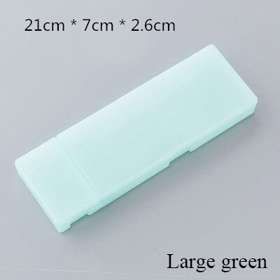 Leuke Kawaii Eenvoudige Transparante Etui Potlood Doos Plastic Opbergdoos Leren Briefpapier Kantoorbenodigdheden: 4