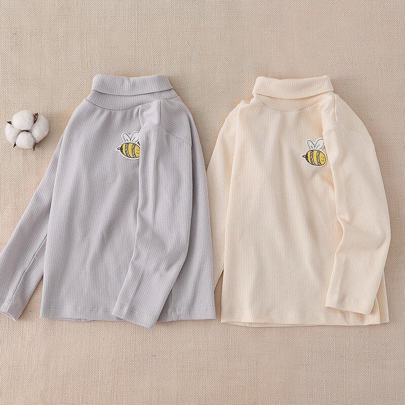 Kinderkleding Jongens Meisjes Katoenen Warme Winter Herfst Kleding Half Hoge Kraag Shirt Baby Accessoires