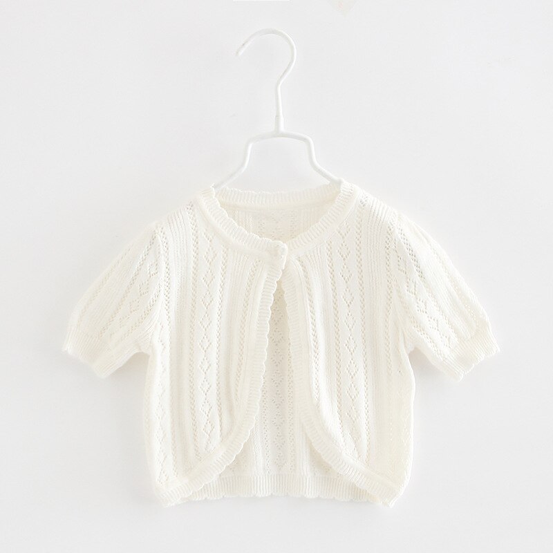 Baby Girl&#39;s Cardigan Jacket Thin Summer Children Shawl Yellow Coat 12 24 Month 2022 Baby Toddler Girl Clothes Clothes RKC194005: Ivory / 24M