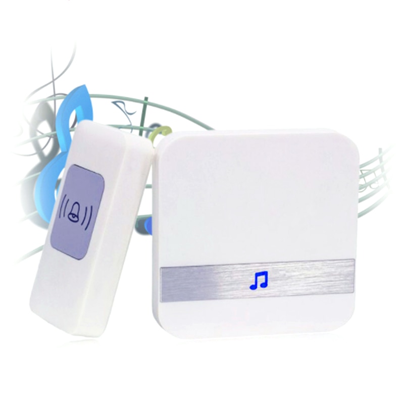 Ding Dong AC 90-250V WiFi inalámbrico remoto música electrónica inteligente timbre UE Reino Unido es nosotros enchufe con 53 tonos Deurbel: White / Enchufe europeo
