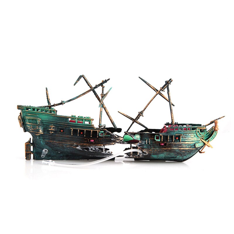 Aquarium ornament ornament gezonken schip aquarium decoratie zeilboot torpedobootjager aquarium praktische scheepsdecoratie
