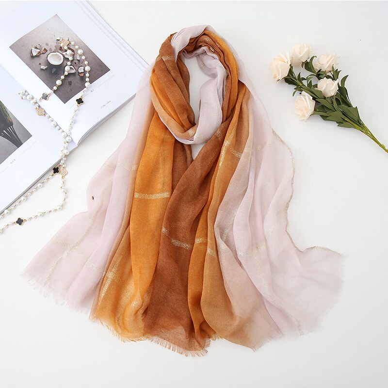 Effen Kleur Katoenen Sjaal Vrouwen Zachte Sjaals En Wraps Hijab Sjaal Moslim Vrouwelijke Foulard Moslim Hoofd Sjaals Hijab Stola: Color 4