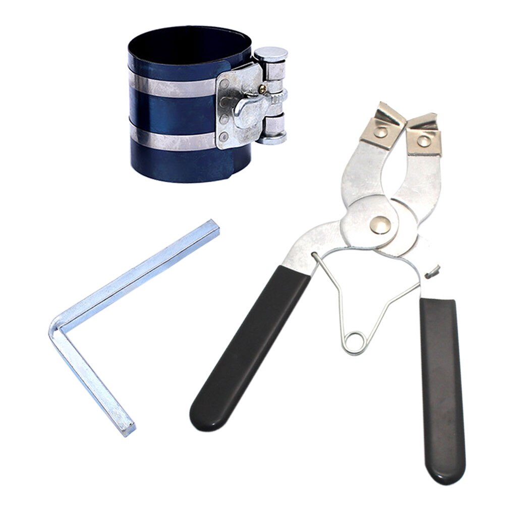Practical Steel Repair Car Installer Wrench Engine Tool Piston Ring Compressor Maintenance With Pliers Expand Adjustable Ratchet