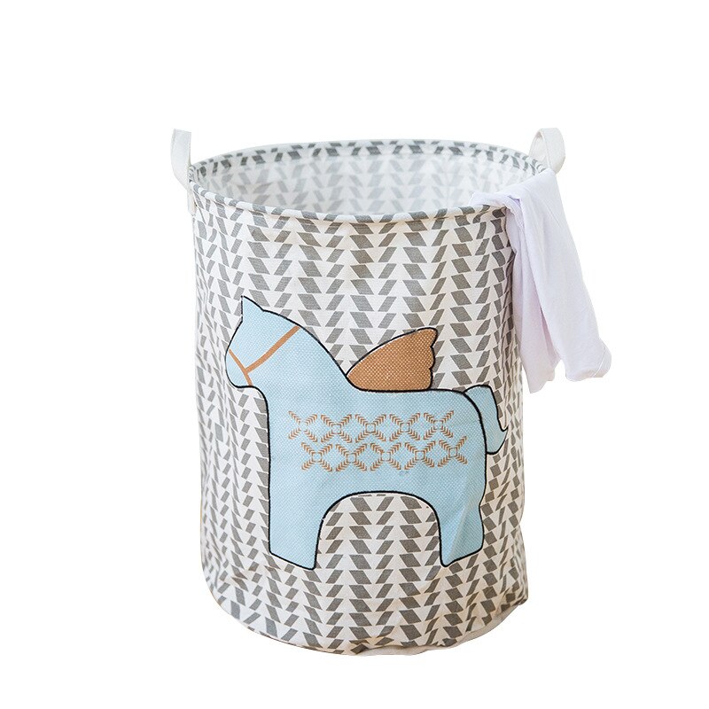 Cotton and linen household storage bucket storage box picking basket storing dirty clothes basket clothes basket folding clothes