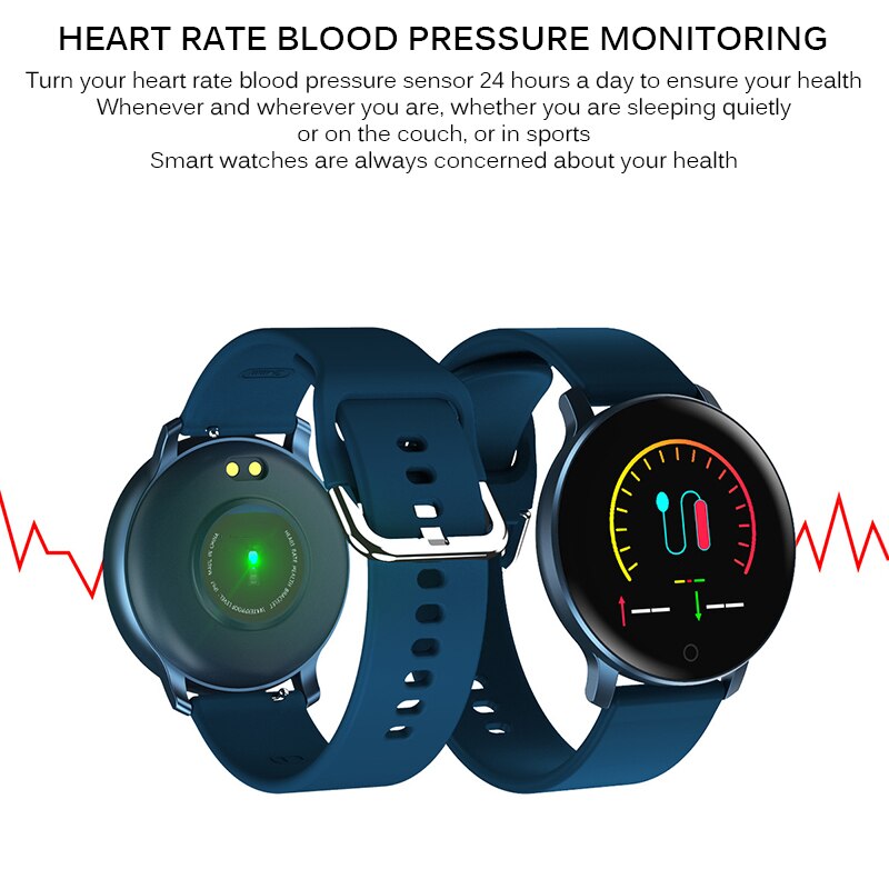 Smart ur hjertefrekvens blodtryksmåler elektroniske smart ure fitness tracker ur  x9 farveskærm smart ur