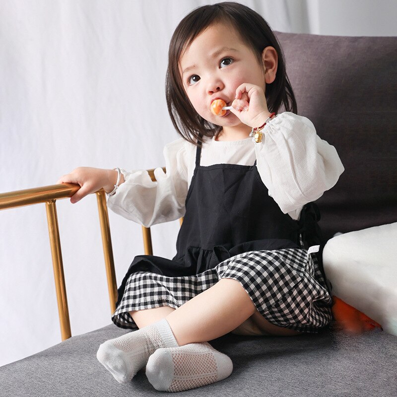 5Pairs/Lot Children Cozy Soft Solid Breathable Mesh Cotton Socks for 1-12Y Boy Girl Baby Teen Summer Kids Clothes Accessories