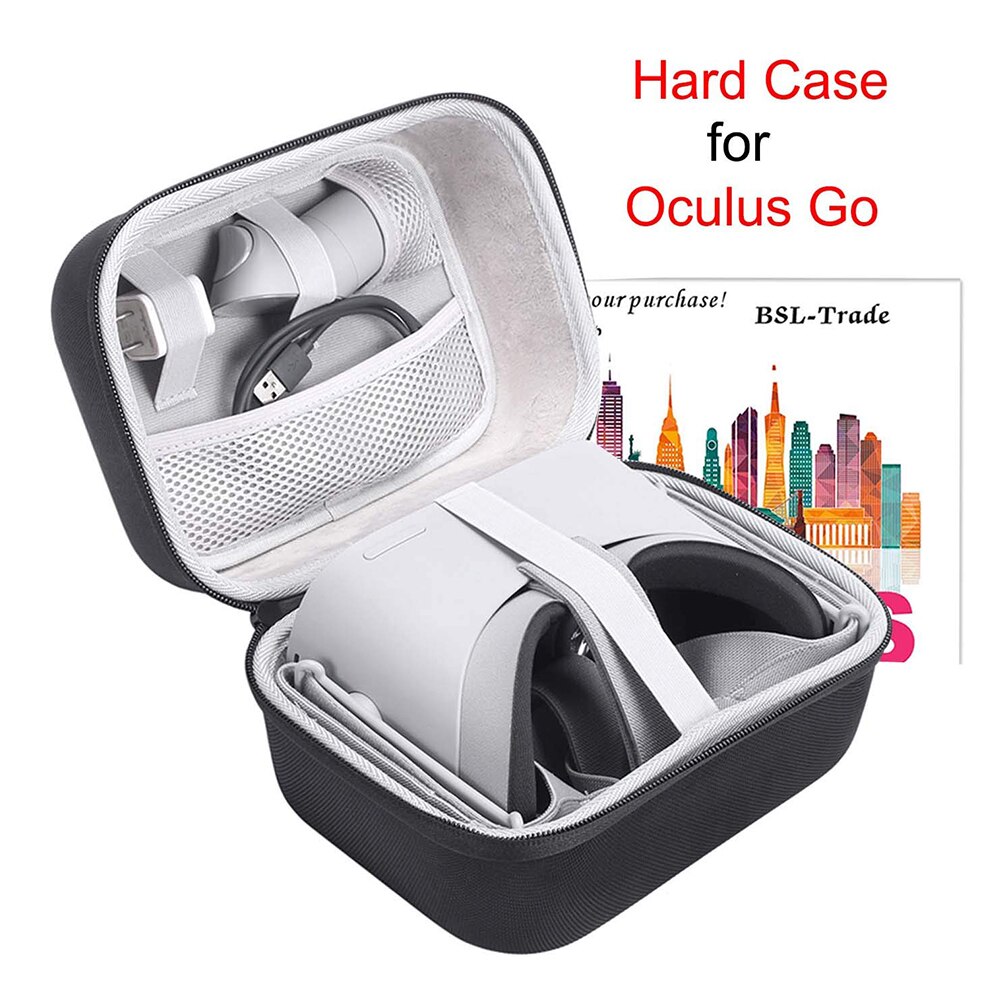 Musta kestävä vr-lasilaukku kannettava kotelo tarvikkeet vedenpitävä kantokotelo säilytys matka nylon iskunkestävä oculus golle