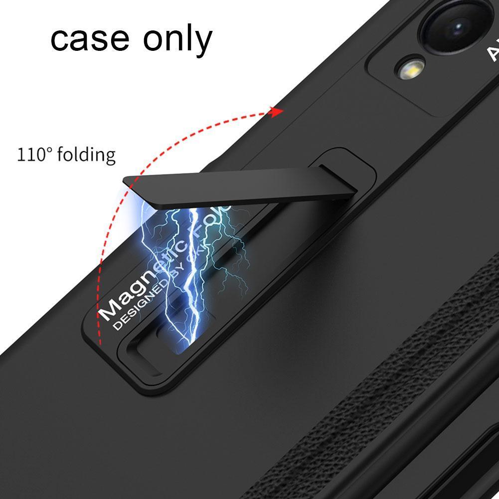 All-Inclusive Magnetische Scharnier Pen Slot Hard Shell Voor Samsung Galaxy Z Vouw 3/W22 Volledige Bescherming Magnetische case S Pen Slot Case