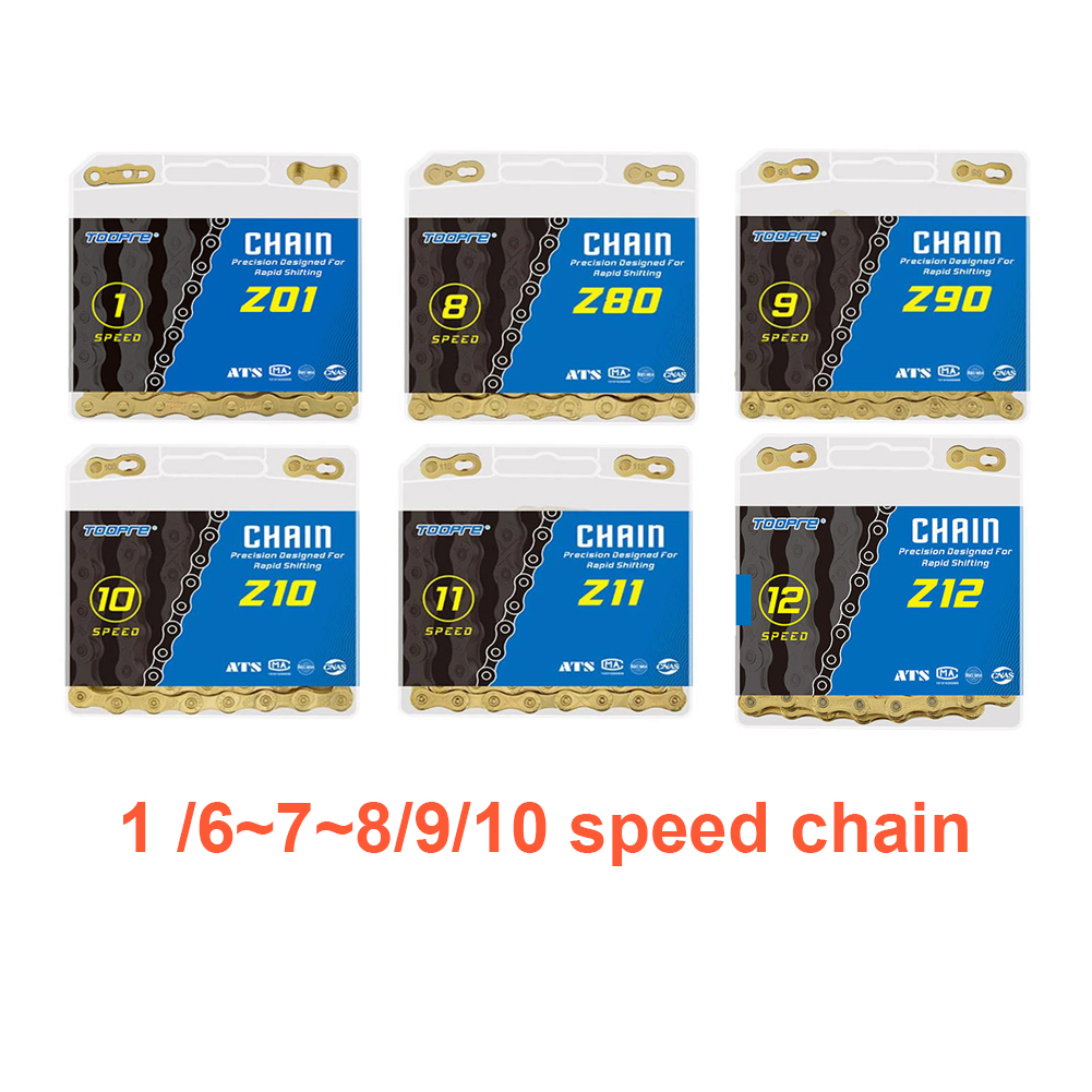 Cadenas de bicicleta 1/8/9/10/11/12 cadena de velocidad velocidad Variable montaña MTB bicicleta de carretera cadenas antioxidantes accesorios de ciclismo dorados