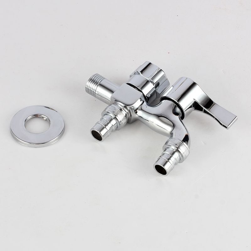 1pc Washing Machine Faucet Brass Tap Chrome Plated Double Water Outlet Garden Bathroom Bidet Faucet Fast On Faucets
