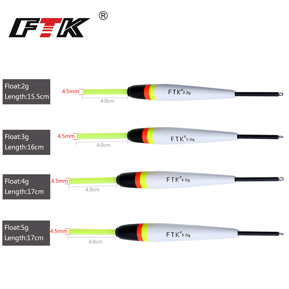 Boya flotante para pesca de carpa, 5 unidades, 2g, 3g, 4g, 5g, Fir Bobber, 15,5-17cm, palo ligero