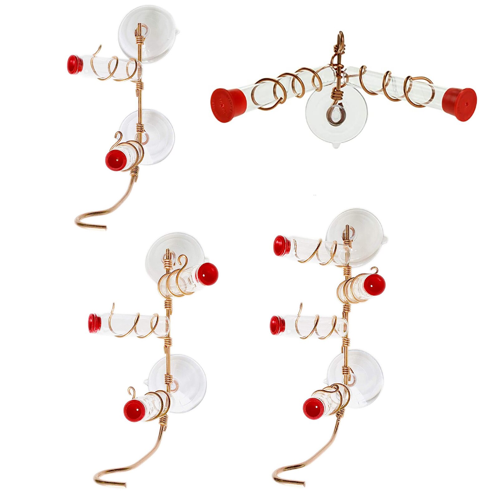 Innovative Suction-cup Hummingbird Feeder Parrot Lovebird Pigeon Hanging Viewing Feeding Tool Container Pet Supplies Accessories