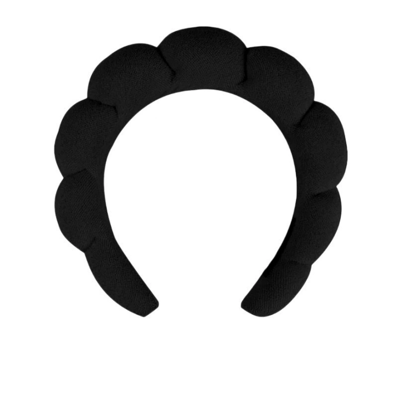 Spa Headband for Washing Face Wristband Set Sponge Makeup Skincare Headband Wrist Towels Bubble Soft Get Ready Hairband for Wome: PURPLE