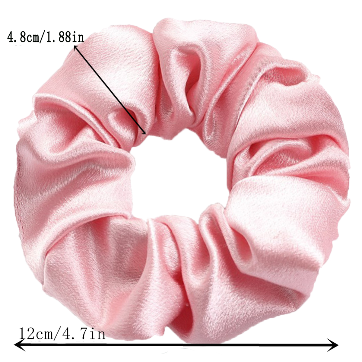 10/5 pz/lotto Accessori Donne Ragazze Raso di Seta Nastri per Capelli Solido Elastico Elegante Elastico Copricapi Titolare Scrunchy Nero