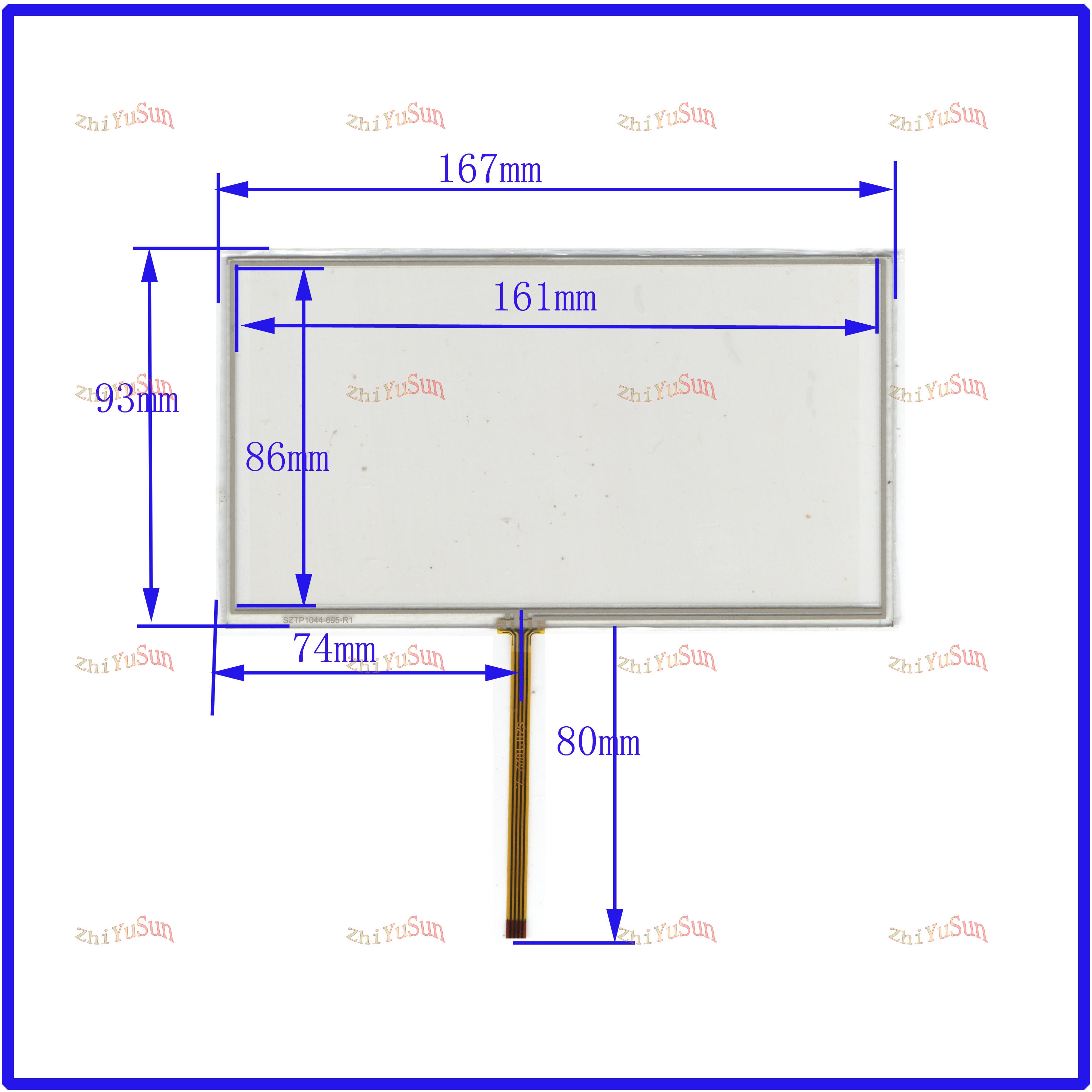 ZhiYuSun for JVC-KW-AVX810 7inch Touch Screen glass 4 lines resistive USB touch panel overlay kit TOUCH SCREEN