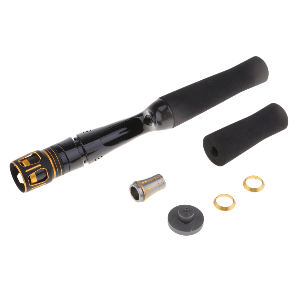Metal Fishing Rod EVA Wheel Seat Handle Lightweight Fishing Rod Handle Grip Kit for Rod Building or Repair
