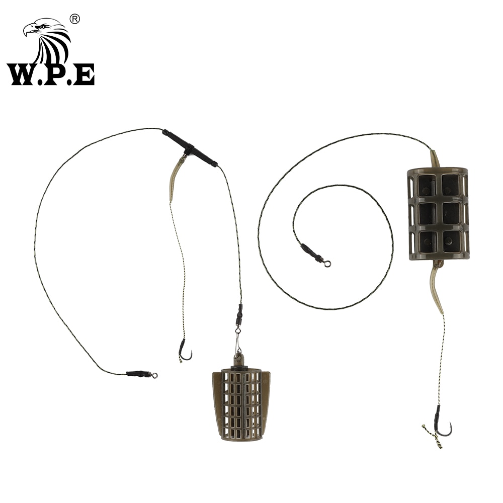 1 Uds. De anzuelo de pesca de carpa, de 30g/40g/50g/60g/70g, línea básica de plomo de trenza, conjunto de aparejo de anzuelo de pez CarpFish de Europa con aparejo de anzuelo de teflón