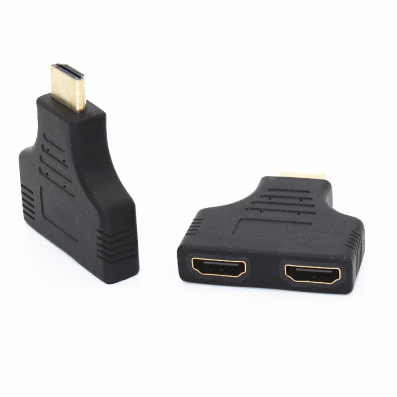 1080P 1 In 2 HDMI Splitter Adapter Male To 2 Female Onversion Head Adapter HDMI Male To Female Conversion Cable