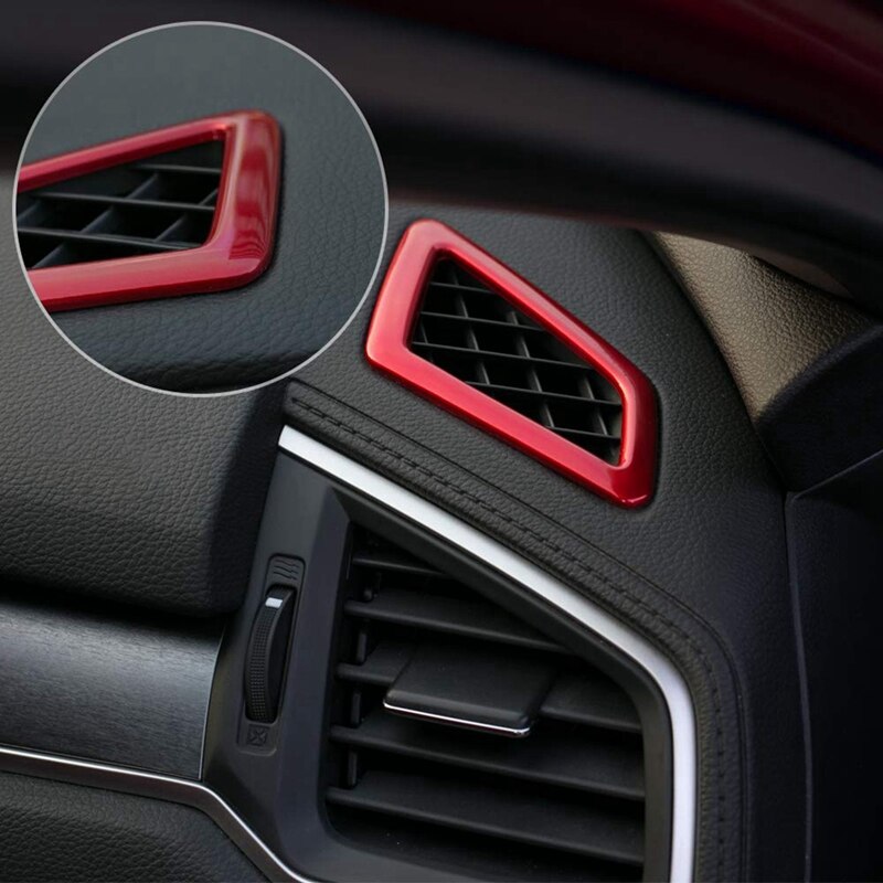 1 Set Rear Window Triangular Window Blinds Protection Cover &amp; 2 Pcs Dashboard Air Vent Wind Outlet Cover Trim Sticker