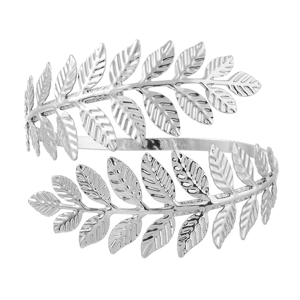 Pulsera de brazo de Metal Vintage para mujer, brazalete con forma redonda, cadena para el brazo superior, estilo romano griego
