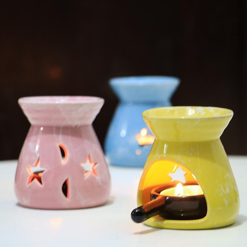Oil Burners Candle Aromatherapy Furnace Ceramic Scent Lavender Fragrance Aromatherapy Diffuser Home Decor