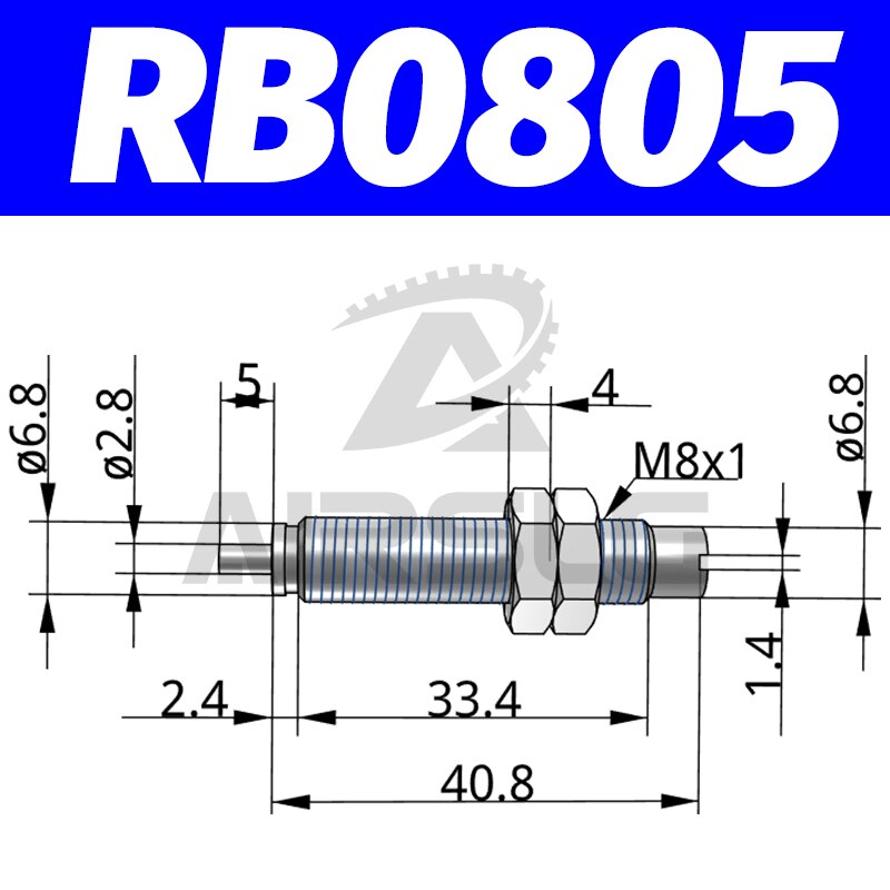 Pneumatisk hydraulisk støtdemper justerbar hydraulisk buffer rb serie  rb0805 rb1007 med hette rbc 1007 rbc 2725: Rb0805