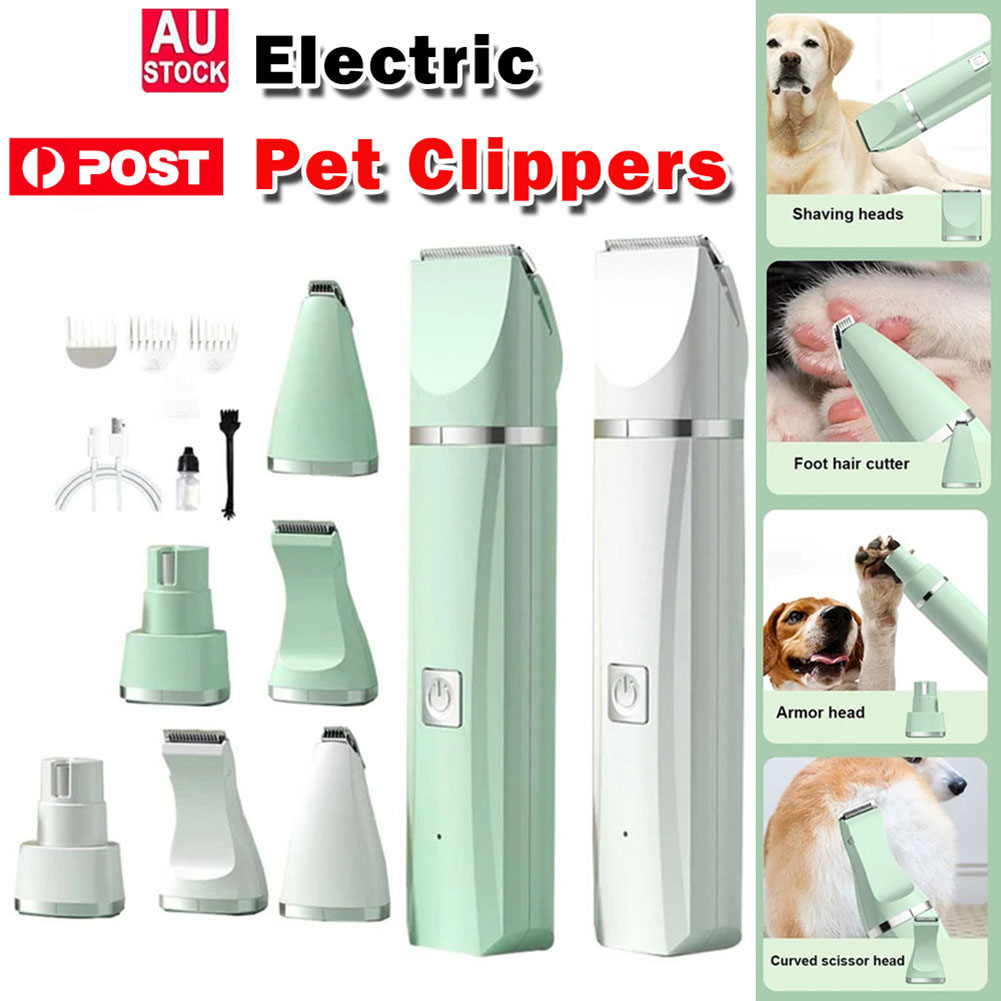 Professionele 4-in-1 Elektrische Pet Grooming Tool Set Hond Tondeuse USB Oplaadbare Huisdieren Kapsel Trimmer Scheerapparaat katten Levert