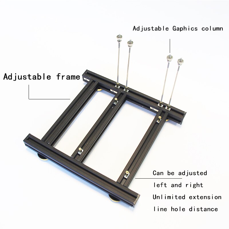 DIY Graphics Card Test Bench Frame Open Air Case PCI External Display Base with Power Supply Extension Wire Stand